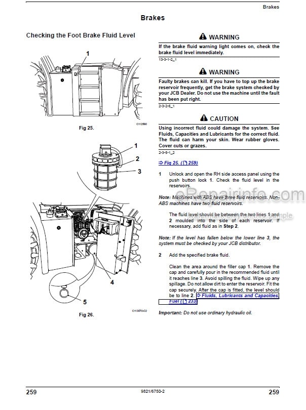 Photo 12 - JCB Fastrac 3200 3230 Xtra Tier 4 Final Operators Manual Tractor 9821-6750