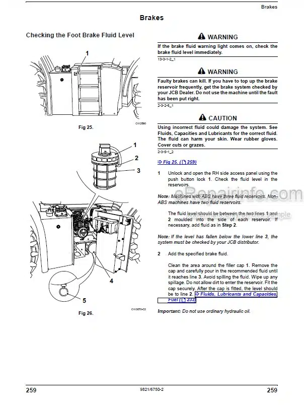 Photo 1 - JCB Fastrac 3200 3230 Xtra Tier 4 Final Operators Manual Tractor 9821-6750