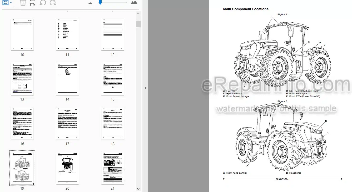 Photo 3 - JCB Fastrac 4160 4190 4220 Operators Manual Tractor 9831-3950