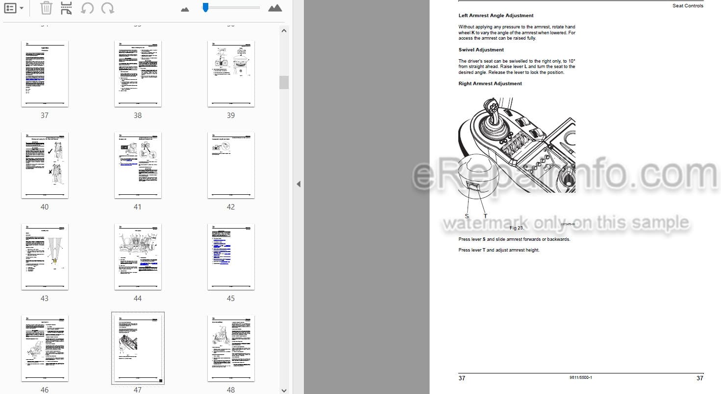Photo 3 - JCB Fastrac 7170 7200 7230 7270 Operators Manual Tractor 9811-5500