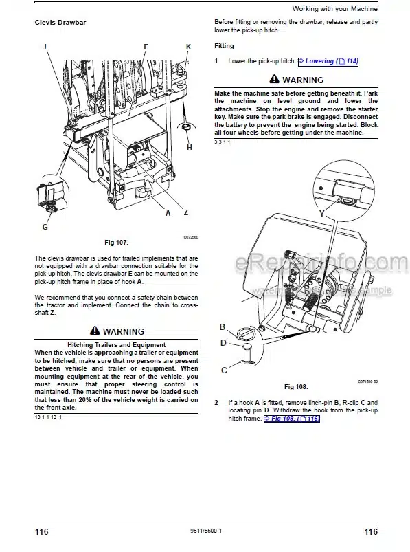 Photo 5 - JCB Fastrac 7170 7200 7230 7270 Operators Manual Tractor 9811-5500