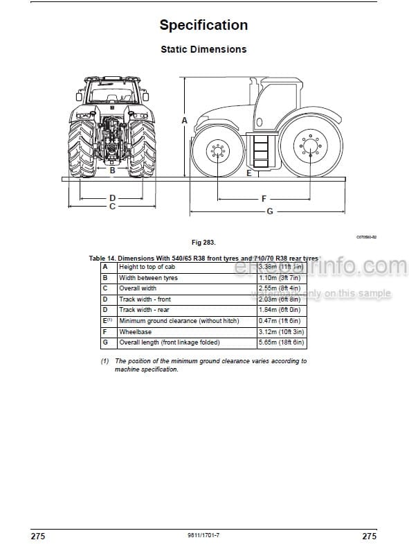 Photo 5 - JCB Fastrac 8250 Operators Manual Tractor 9811-1701