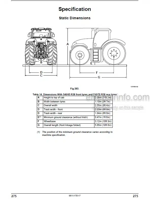 Photo 5 - JCB Fastrac 8250 Operators Manual Tractor 9811-1701