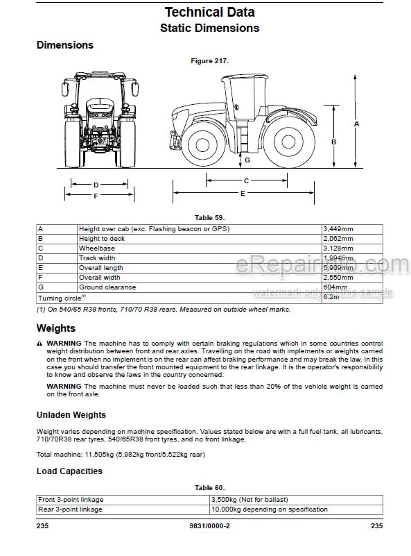 Photo 5 - JCB Fastrac 8290 8330 Operators Manual Tractor 9831-0000