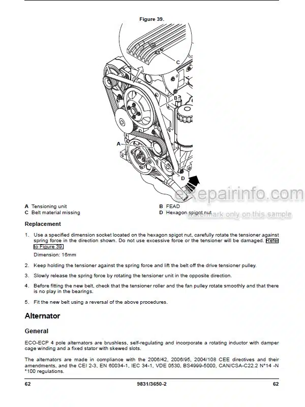 Photo 3 - JCB G100RS G125RS G60RS G80RS Operators Manual Generator 9831-3650