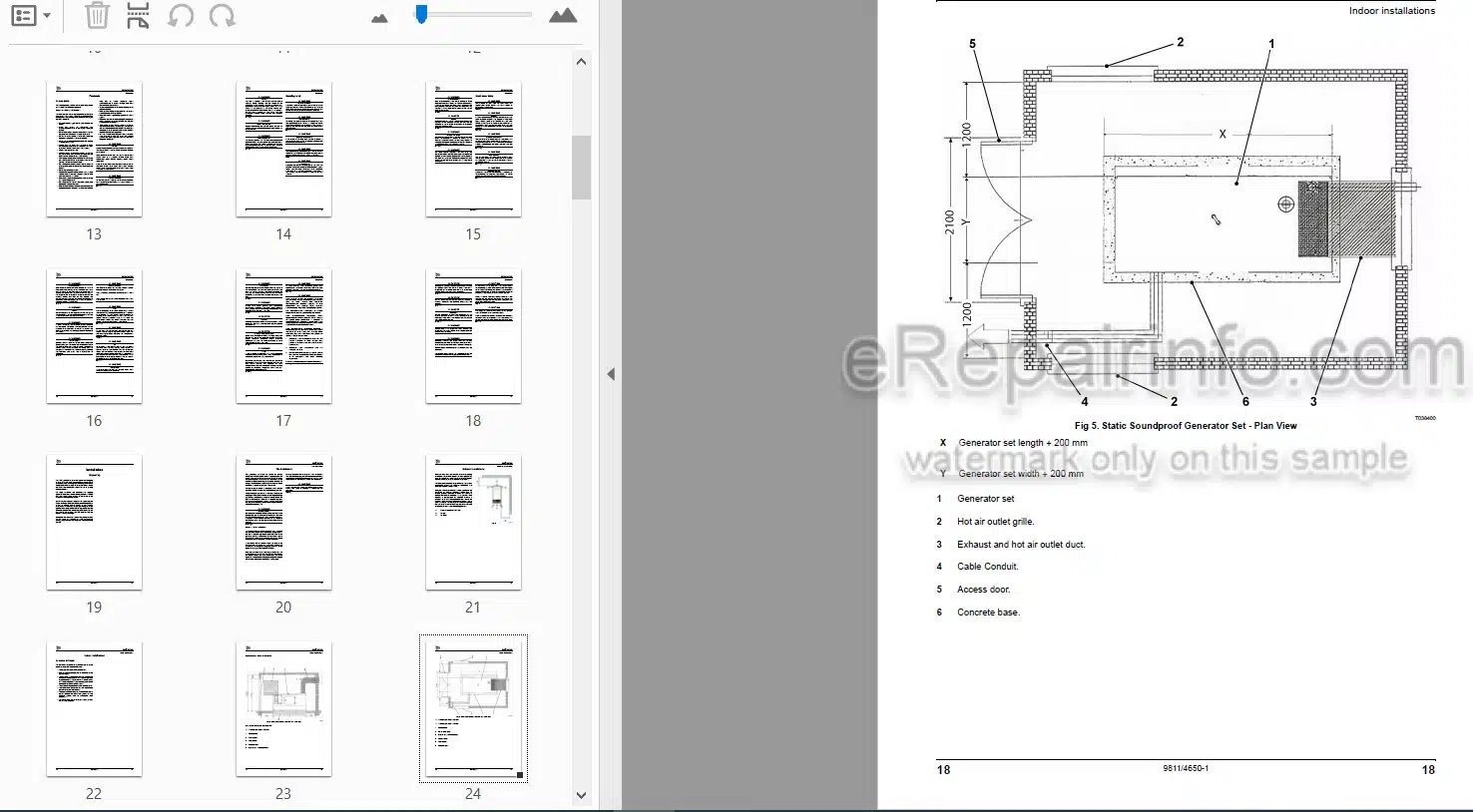 Photo 3 - JCB G130RX G144X G144QX G160RX G175X G175QX G200RX G220X G220QX Operators Manual Generator 9811-4650