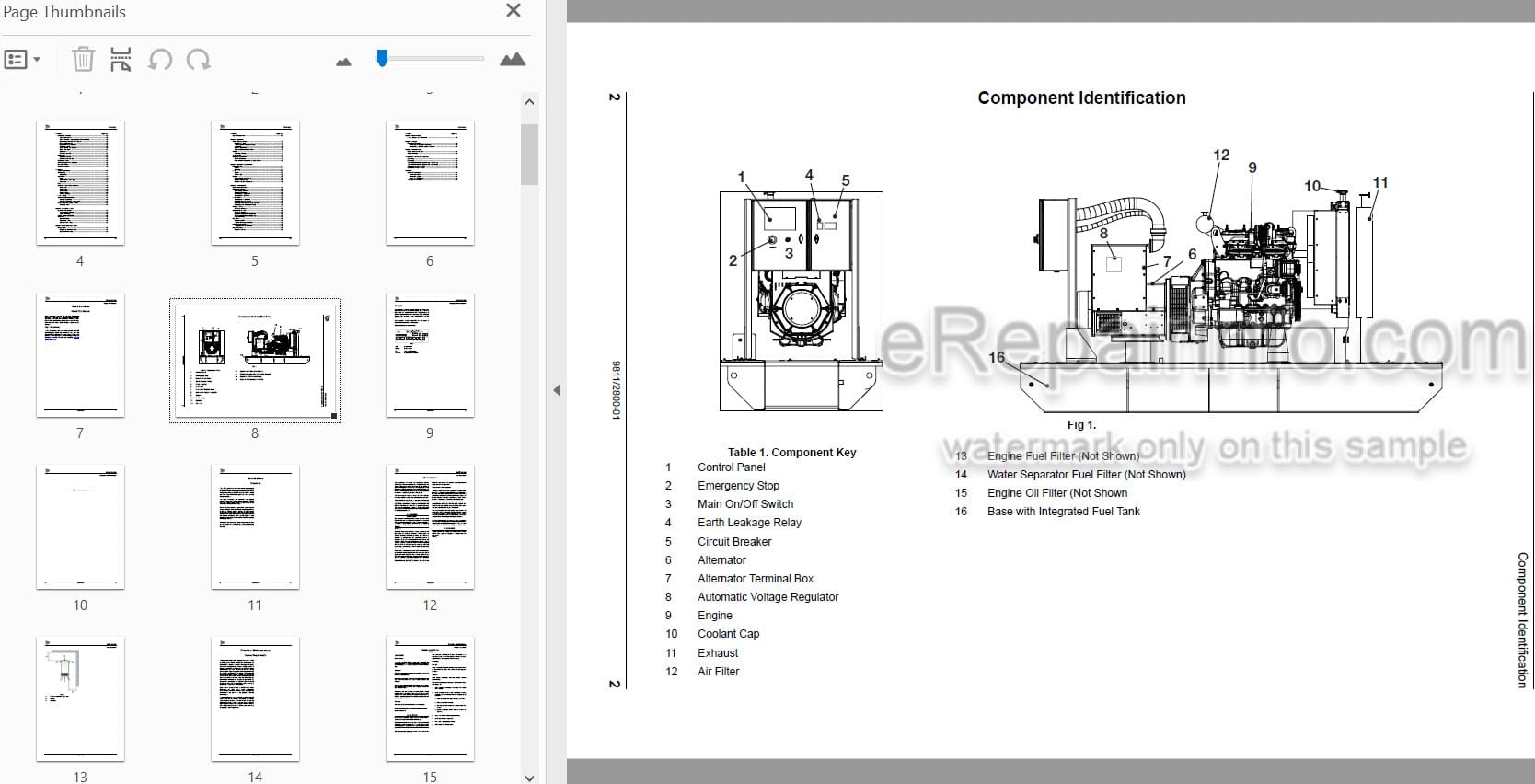 Photo 3 - JCB G17 G17Q G20R G22 G22Q G30R G33 G33Q Operators Manual Generator 9811-2800