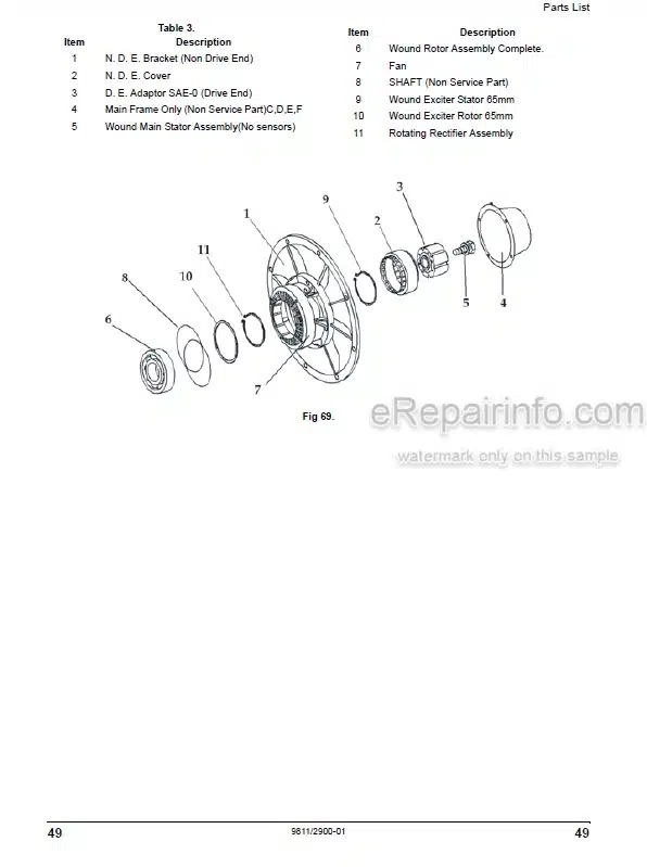 Photo 7 - JCB G330 G330Q G350 G350Q G380 G380Q G400 G400Q G400 G440Q G550 G550Q Operators Manual Generator 9811-2900