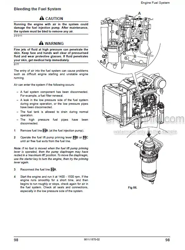 Photo 7 - JCB G20 G20QS G20S G27 G27QS G27S G33 G33QS G33S G34QS G40 G40QS G40S G41QS G45 G45QS G45S Operators Manual Generator 9831-0650