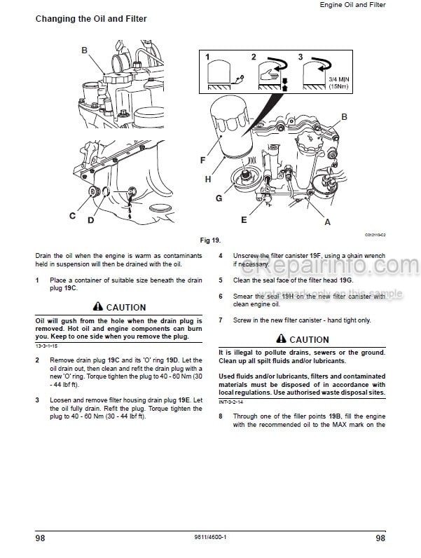 Photo 6 - JCB G100QI G63QI G80QI Operators Manual Generator 9821-9000
