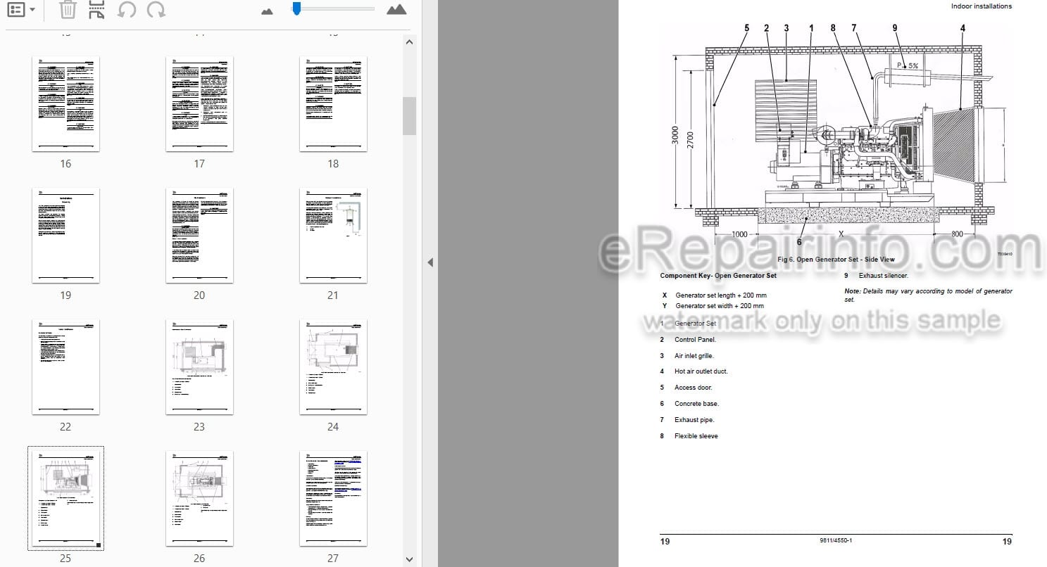 Photo 3 - JCB G8X G8QX G13X G13QX G17X G17QX G20RX G22X G22QX G30RX G33X G33QX G40RX G45X G45QX Operators Manual Generator 9811-4550
