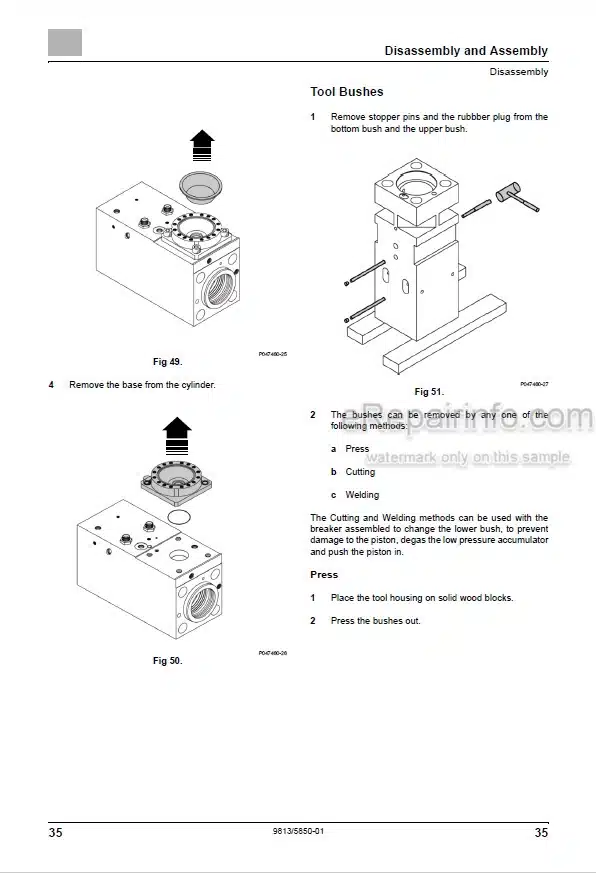 Photo 6 - JCB HM22 HM25 HM29 HM26 Service Manual Breaker 9803-1250