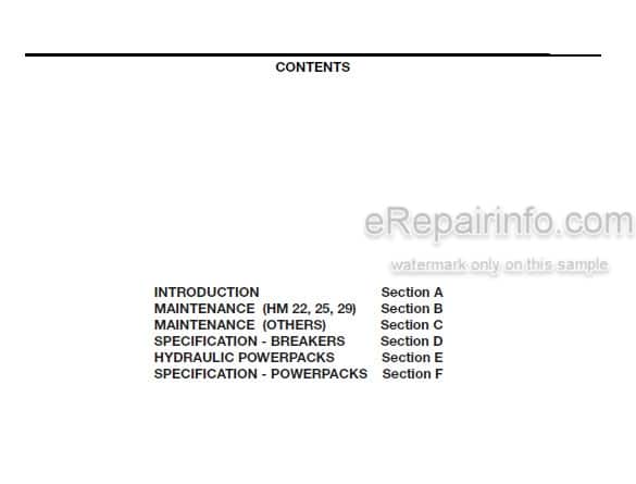 Photo 4 - JCB HM22 HM25 HM29 HM26 Service Manual Breaker 9803-1250