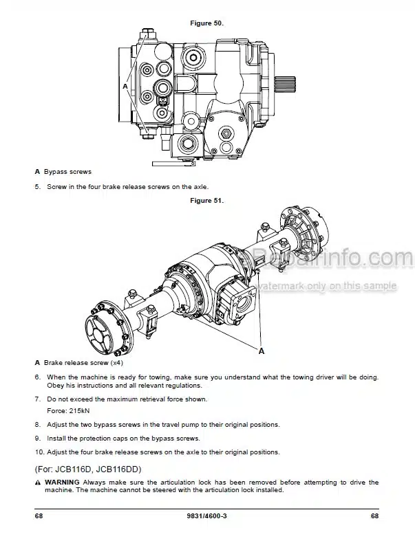 Photo 2 - JCB JCB116 JCB116D JCB116DD Operators Manual Roller 9831-4600