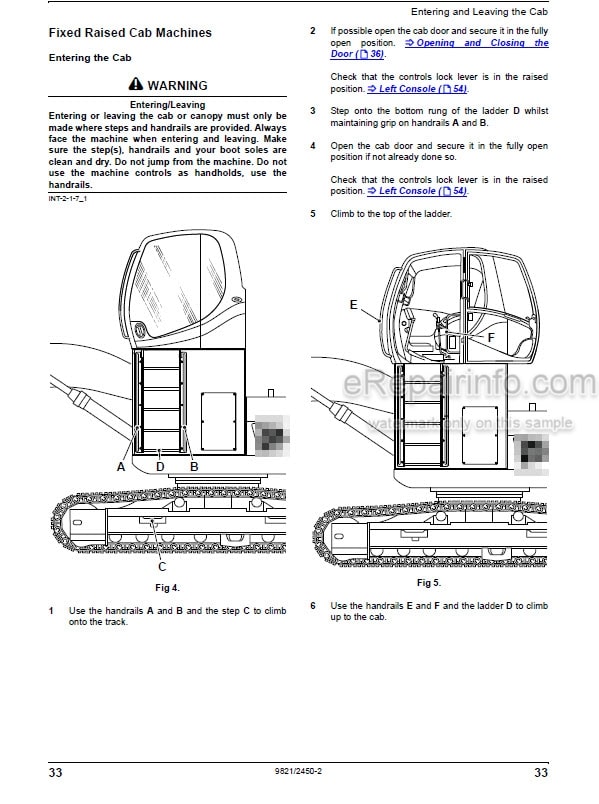 Photo 6 - JCB JS115 JS130 JS145 JS160 JS180 JS190 JS200 JS210 JS220 JS235 Operators Manual Excavator 9821-9950