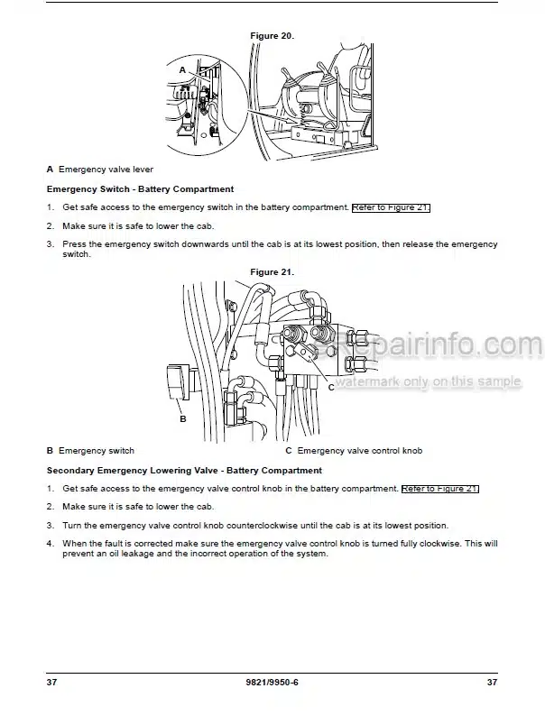 Photo 7 - JCB JS115 JS130 JS145 JS160 JS180 JS200 JS220 Auto Range Operators Manual Tracked Excavator 9821-2450