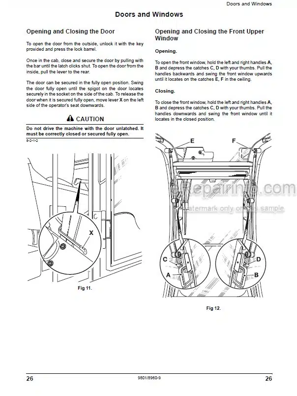 Photo 1 - JCB JS115 JS130 JS130LC JS145 JS160 JS180 JS190 JS200 JS235 JS240 JS260 JS330 Operators Manual Excavator 9801-8960-9