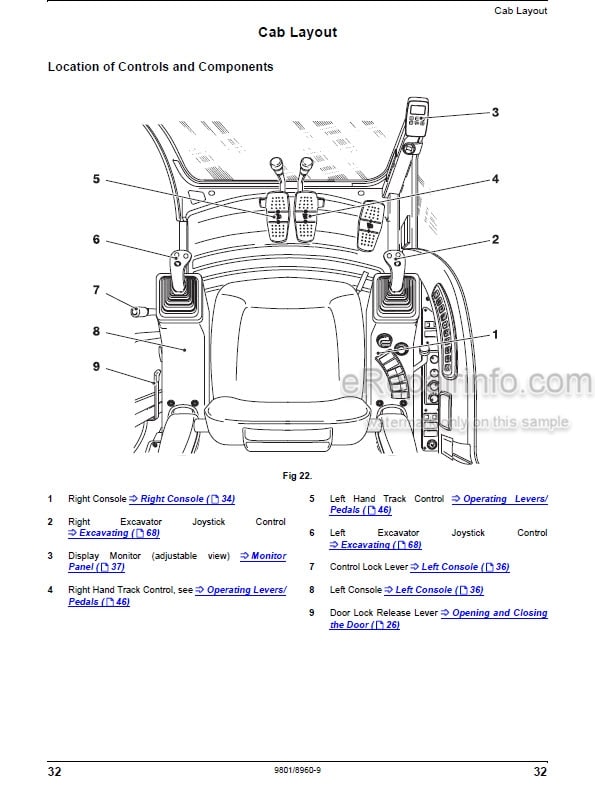 Photo 5 - JCB JS115 JS130 JS130LC JS145 JS160 JS180 JS190 JS200 JS235 JS240 JS260 JS330 Operators Manual Excavator 9801-8960-9