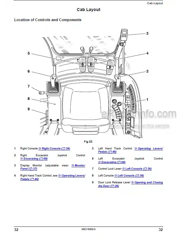 Photo 5 - JCB JS115 JS130 JS130LC JS145 JS160 JS180 JS190 JS200 JS235 JS240 JS260 JS330 Operators Manual Excavator 9801-8960-9