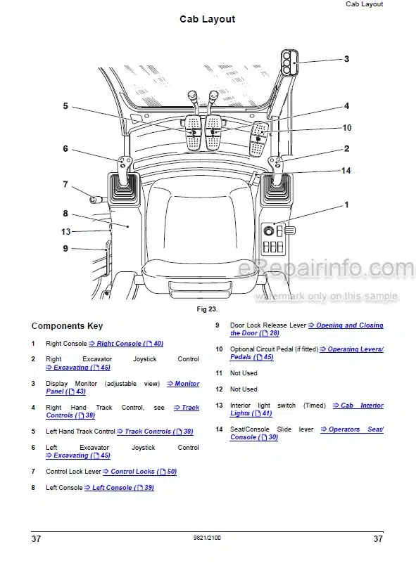 Photo 4 - JCB JS120 Operators Manual Tracked Excavator 9821-2100