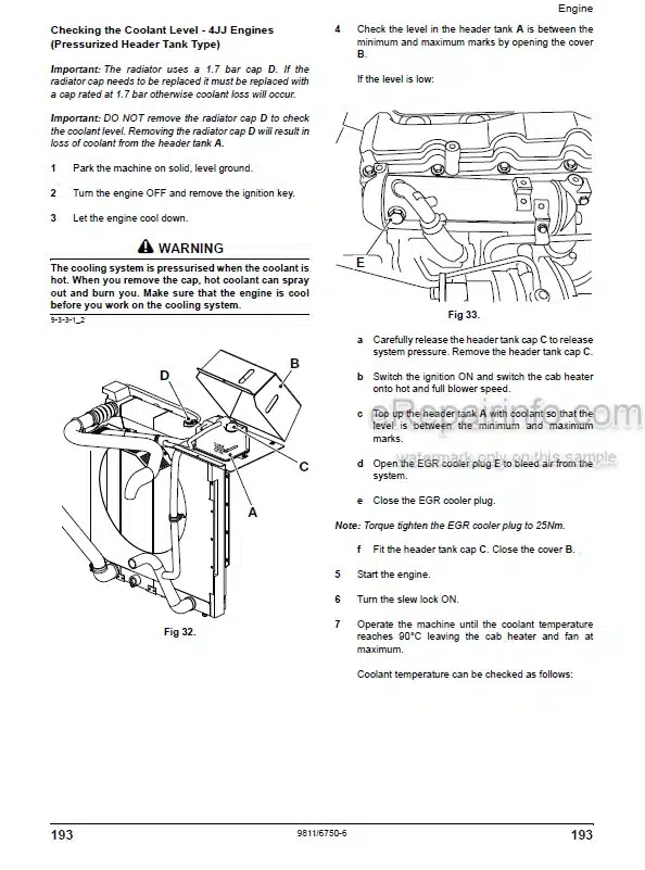 Photo 7 - JCB JS130W JS160W Operators Handbook Wheeled Excavator 9801- 6860