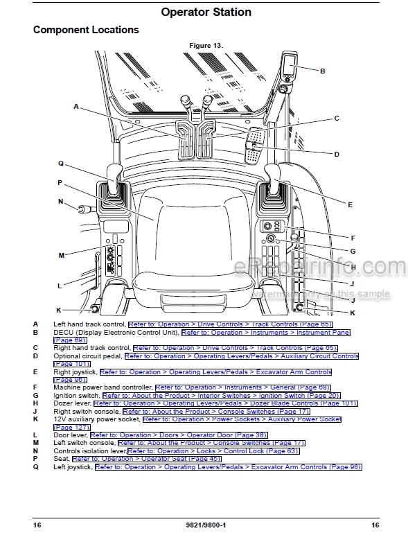 Photo 6 - JCB JS130 JS160 JS180 JS200 JS210 JS220 JS240 JS260 JS330 JS460 Operators Handbook Excavator 9801-6950