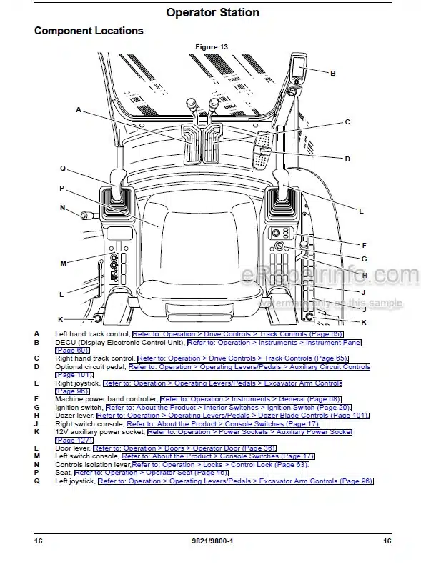 Photo 5 - JCB JS130 T3 Operators Manual Excavator 9821-9800