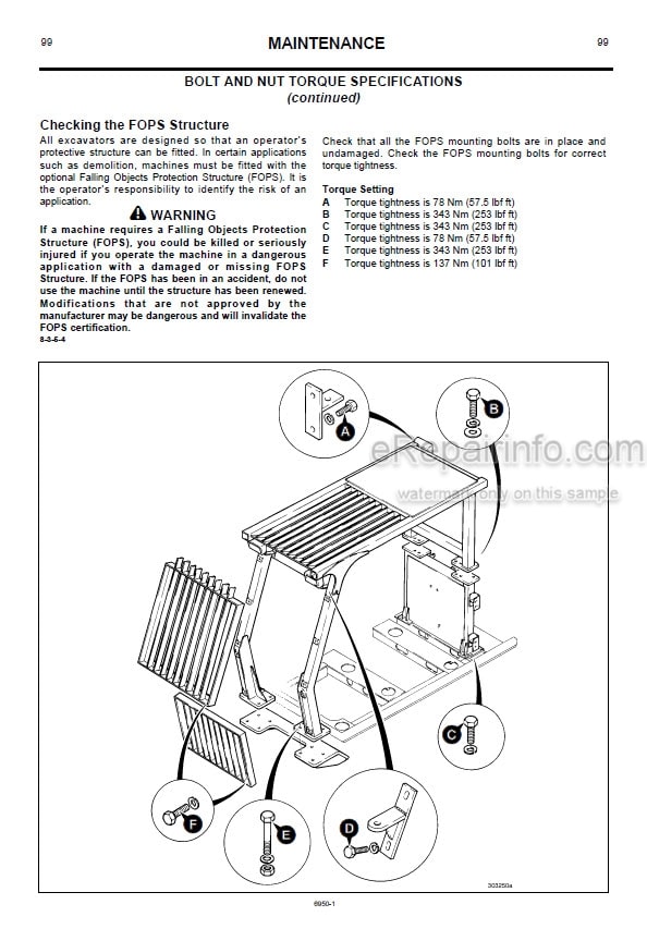 Photo 5 - JCB JS130 JS160 JS180 JS200 JS210 JS220 JS240 JS260 JS330 JS460 Operators Handbook Excavator 9801-6950