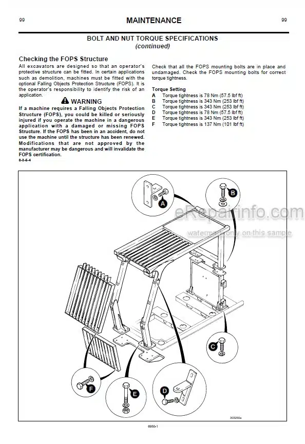 Photo 5 - JCB JS130 JS160 JS180 JS200 JS210 JS220 JS240 JS260 JS330 JS460 Operators Handbook Excavator 9801-6950