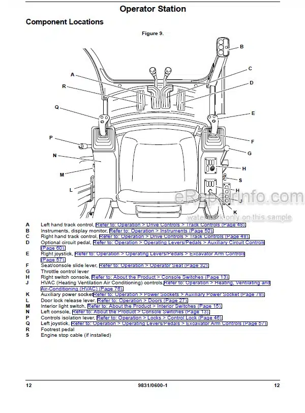 Photo 2 - JCB JS140 Operators Manual Excavator 9831-0600