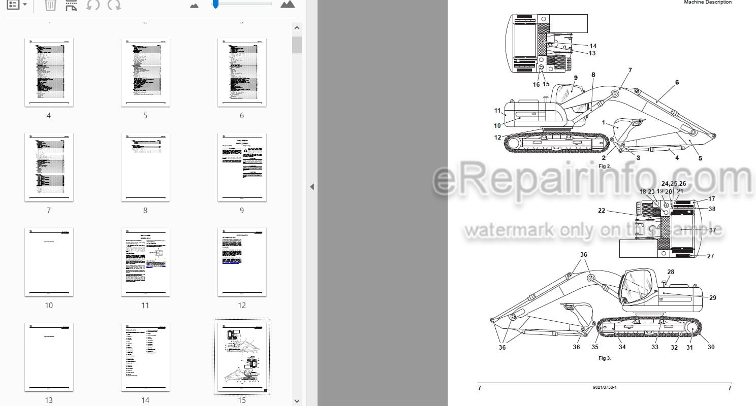 Photo 4 - JCB JS160 JS180 Auto Range Operators Manual Tracked Excavator 9821-0750