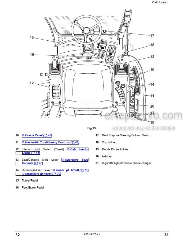 Photo 3 - JCB JS175W Operators Manual Wheel Excavator 9801-9470