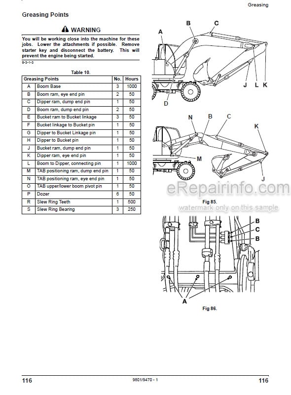 Photo 6 - JCB JS200 JS140 JS205 Operators Manual Tracked Excavator 9821-1350-8