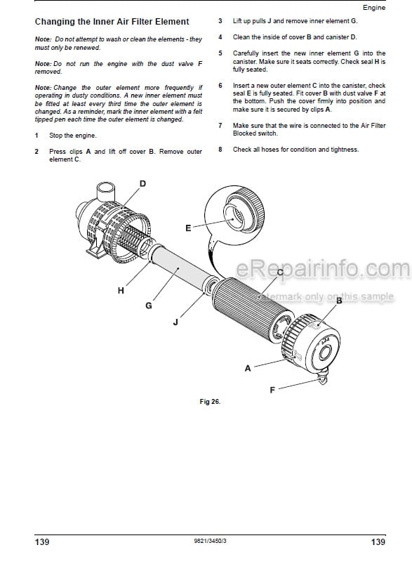 Photo 5 - JCB JS210LC JS220 Operators Manual Tracked Excavator 9821-3450-3