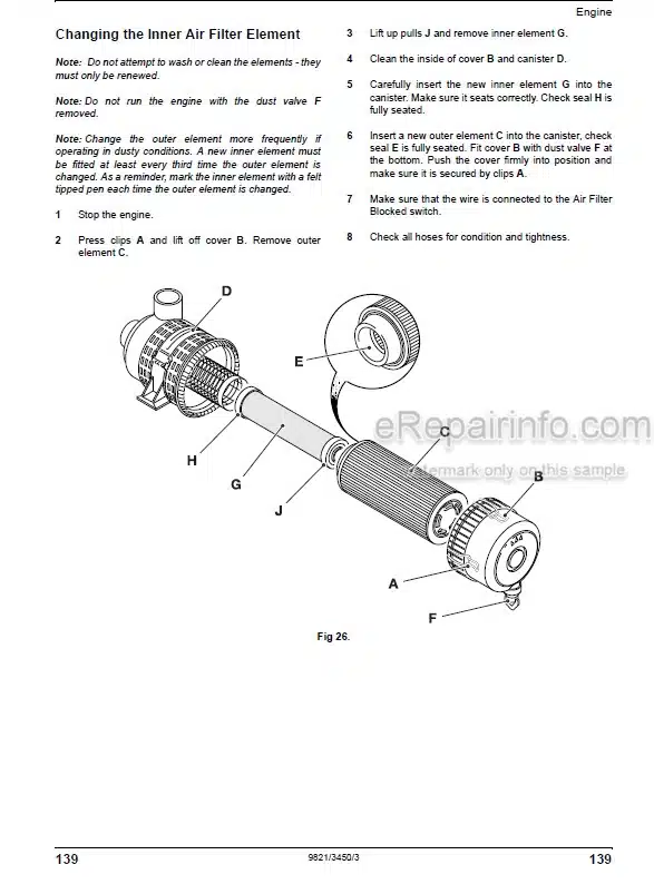Photo 5 - JCB JS210LC JS220 Operators Manual Tracked Excavator 9821-3450-3