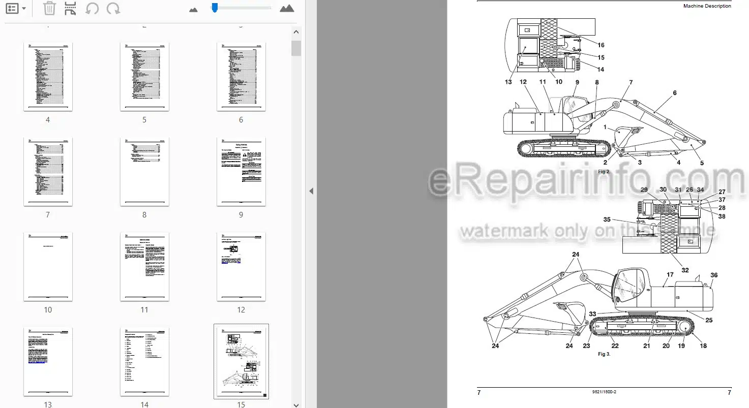 Photo 3 - JCB JS240 JS260 JS330 JS360 Auto Range Tier 4 Operators Manual Tracked Excavator 9821-1800