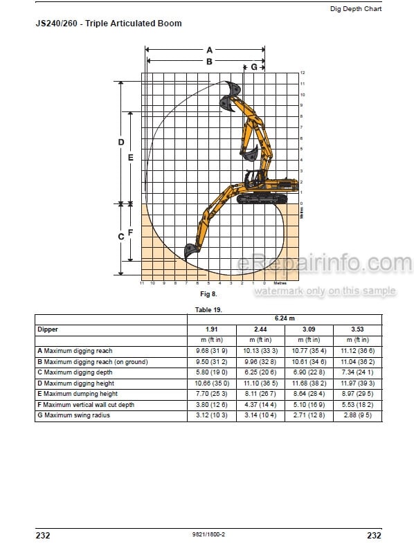 Photo 5 - JCB JS240 JS260 JS330 JS360 Auto Range Tier 4 Operators Manual Tracked Excavator 9821-1800