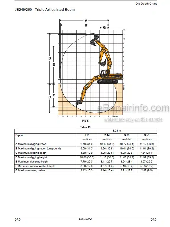 Photo 5 - JCB JS240 JS260 JS330 JS360 Auto Range Tier 4 Operators Manual Tracked Excavator 9821-1800