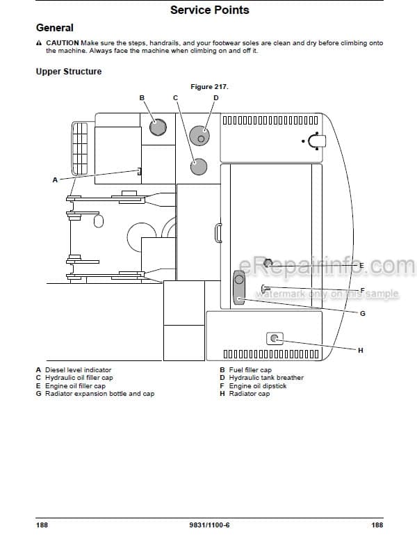 Photo 4 - JCB JS300 JS330 JS370 Operators Manual Excavator 9831-1100