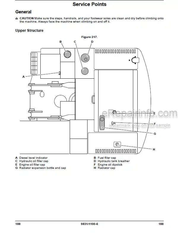 Photo 10 - JCB JS300 JS330 JS370 Operators Manual Excavator 9831-1100