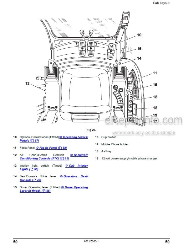 Photo 3 - JCB JS370 China Operators Manual Excavator 9821-5000