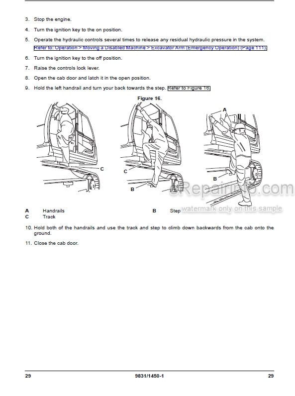 Photo 6 - JCB JS70 Operators Handbook Excavator 9801-6720