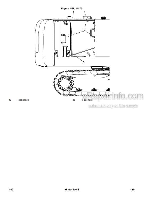 Photo 5 - JCB JS70 JS80 Operators Manual Excavator 9831-1450