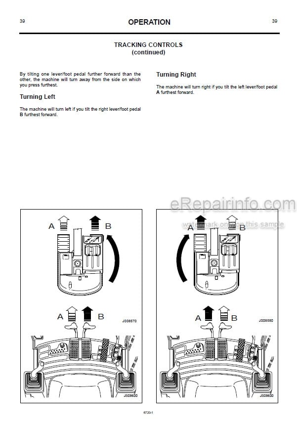 Photo 5 - JCB JS70 Operators Handbook Excavator 9801-6720