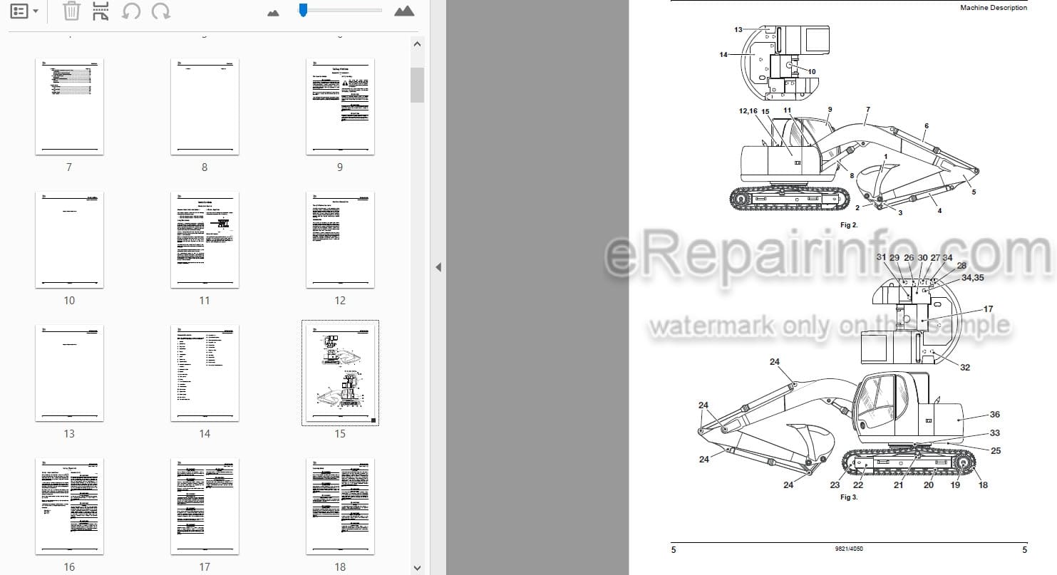 Photo 4 - JCB JS81 Operators Manual Tracked Excavator 9821-4050
