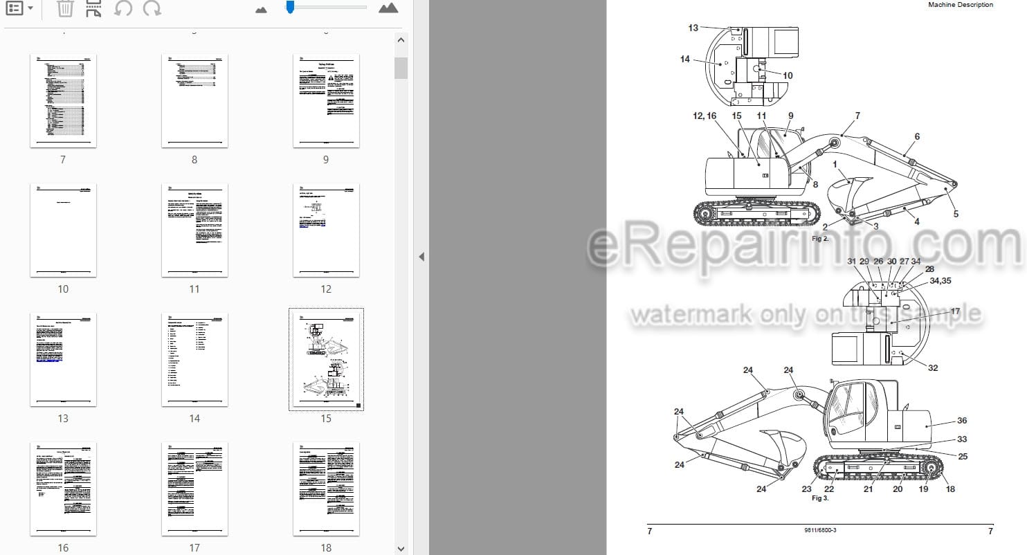Photo 3 - JCB JZ140 JZ235 JZ255 Auto Range Tier 3 Operators Manual Tracked Excavator 9811-6800
