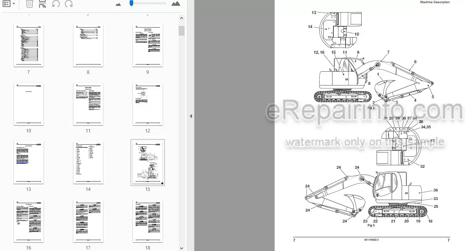 Photo 3 - JCB JZ140 JZ235 JZ255 Auto Range Tier 3 Operators Manual Tracked Excavator 9811-6800