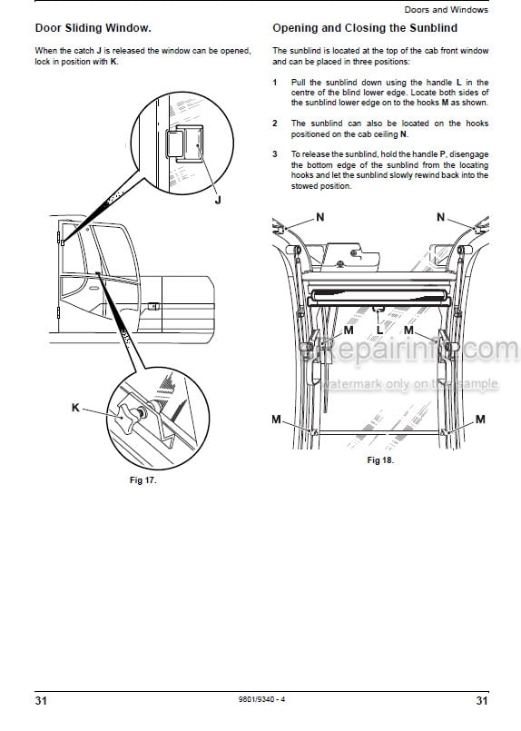 Photo 5 - JCB JZ140 JZ235 JZ255 Operators Manual Excavator 9801-9340-4