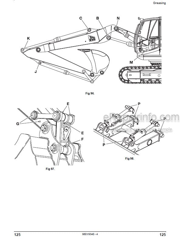 Photo 3 - JCB JZ140 JZ235 JZ255 Operators Manual Excavator 9801-9340-4