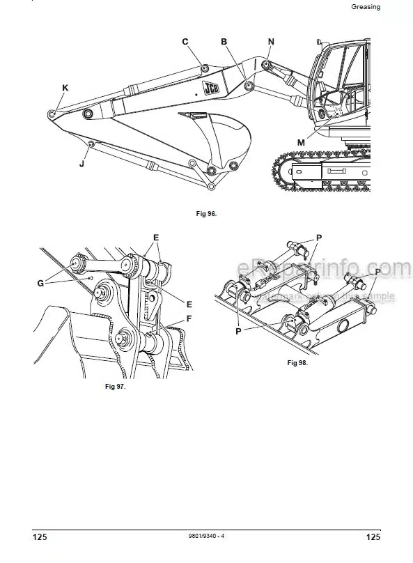 Photo 1 - JCB JZ140 JZ235 JZ255 Operators Manual Excavator 9801-9340-4